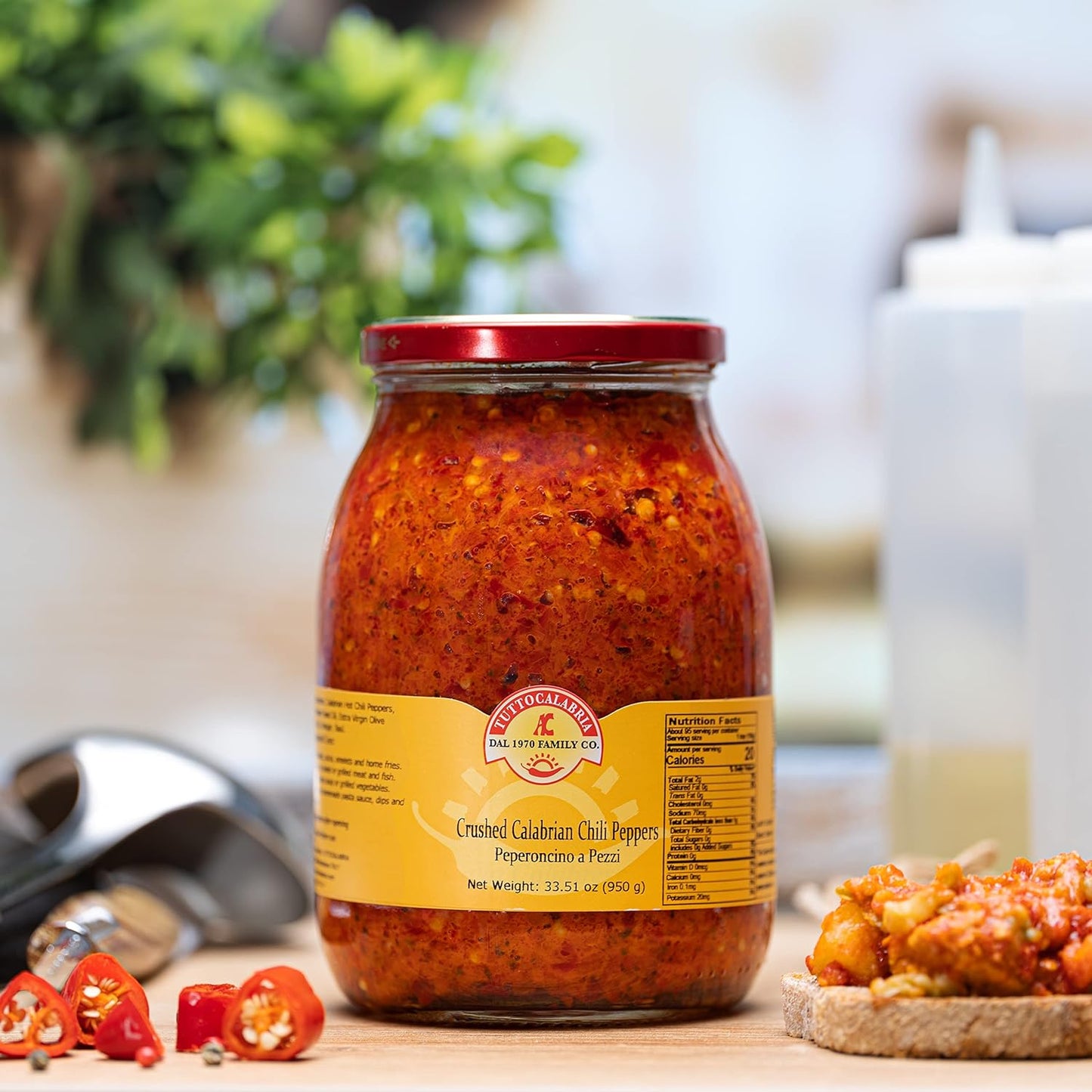 Sasmalcināti čili pipari eļļā 950g