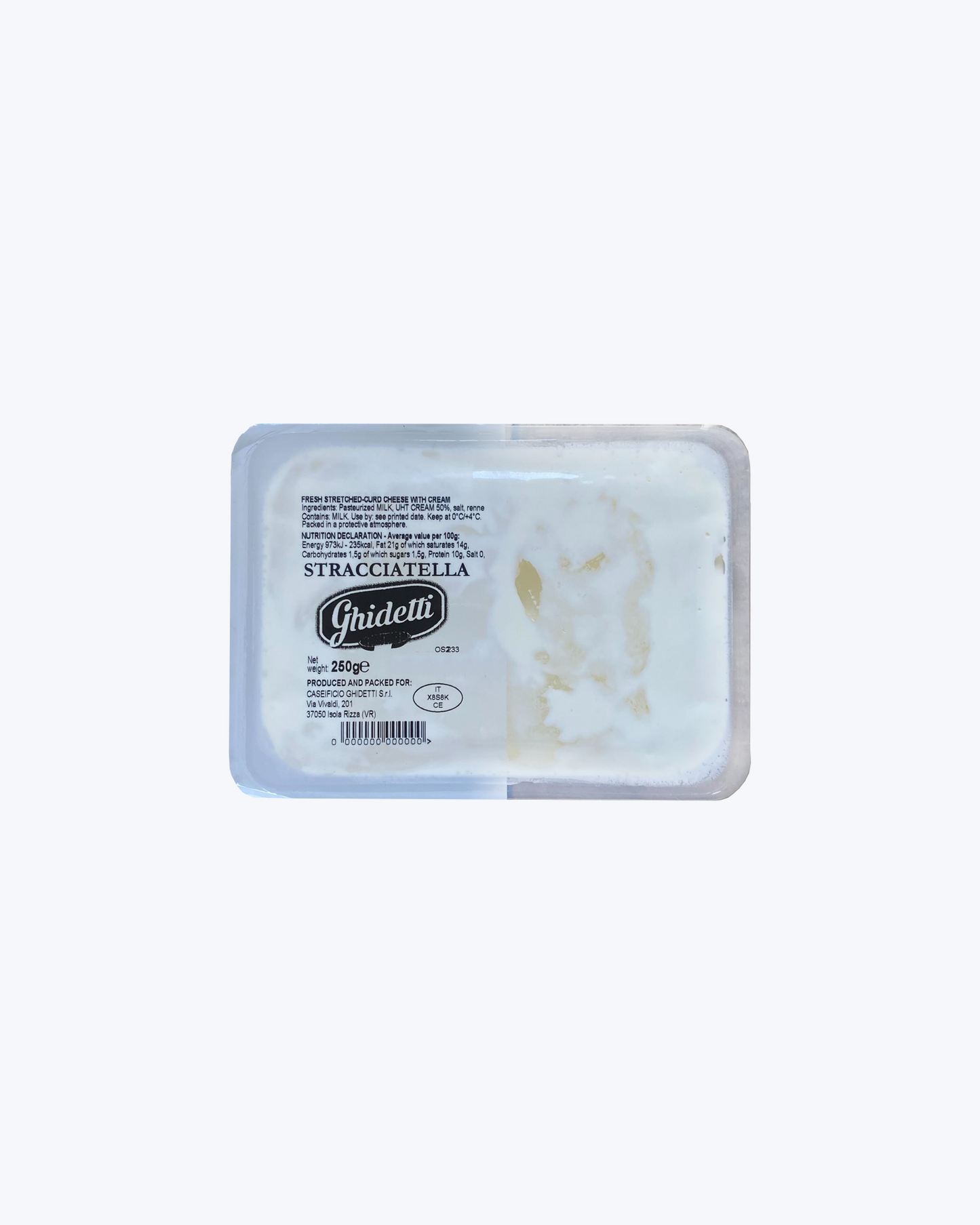 Šviežias sūris picai Stracciatella 250g
