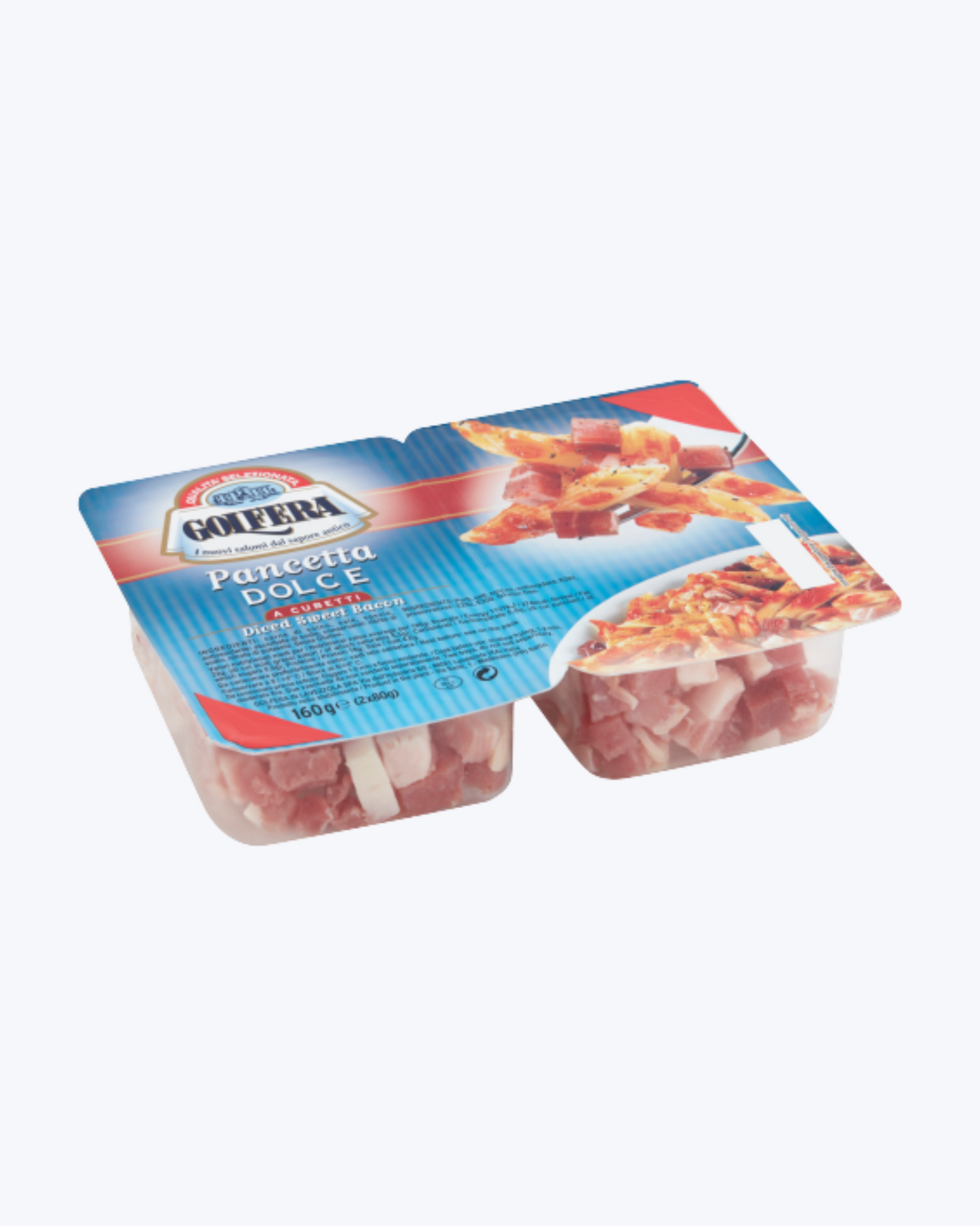 Šoninė Pancetta Dolce kubeliais 160g
