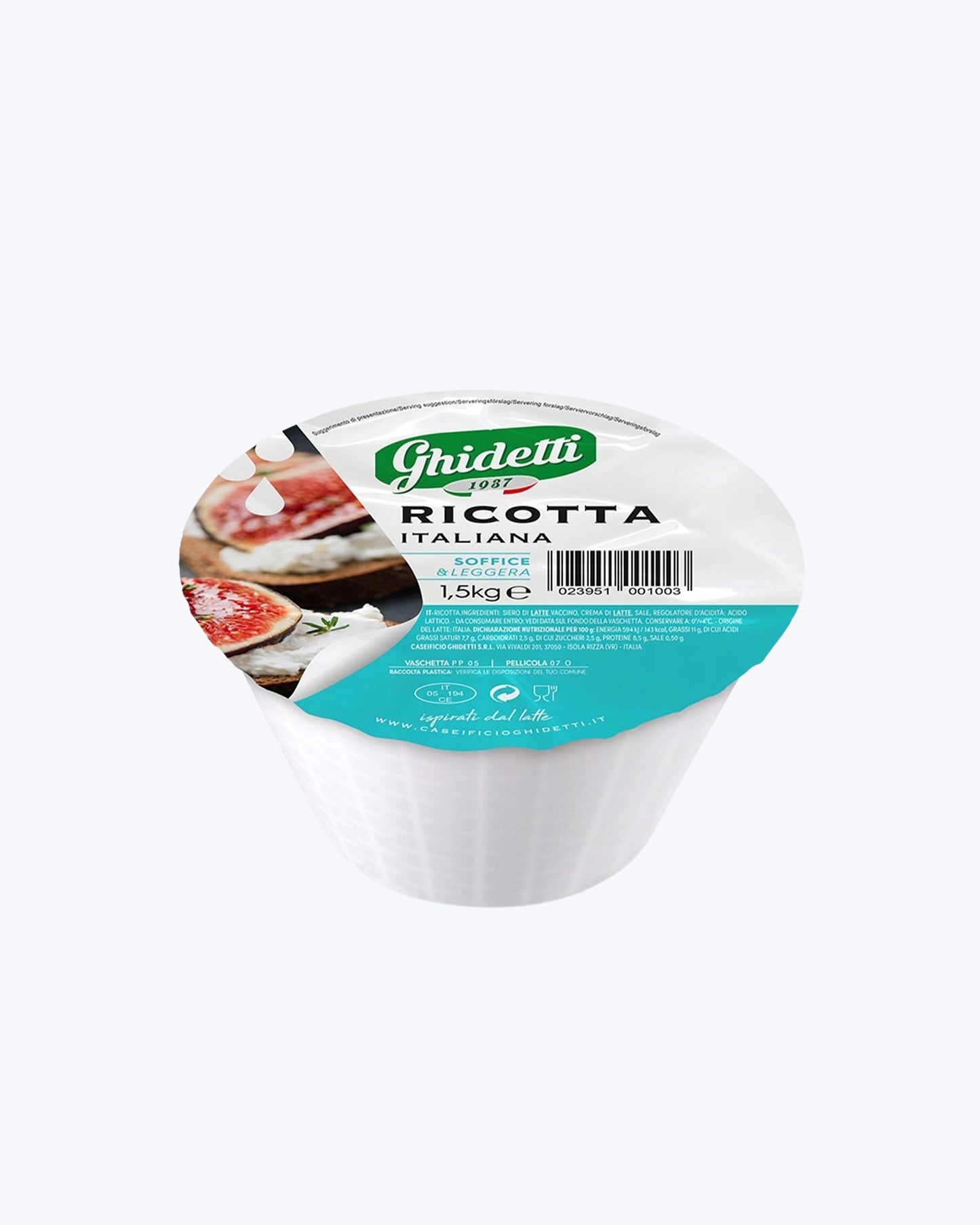 Šviežias sūris Ricotta 1,5kg