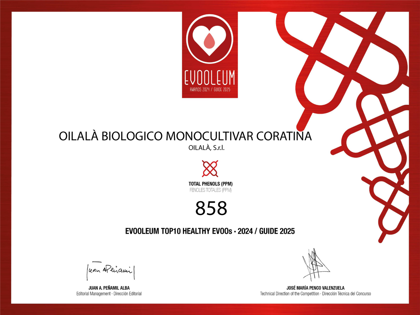 Ypač kokybiškas alyvuogių aliejus Coratina  100% Italian 500ml