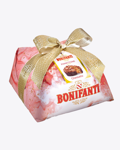 Panettone BONIFANTI Glassato ar lazdu riekstu un mandeļu glazūru 750g 